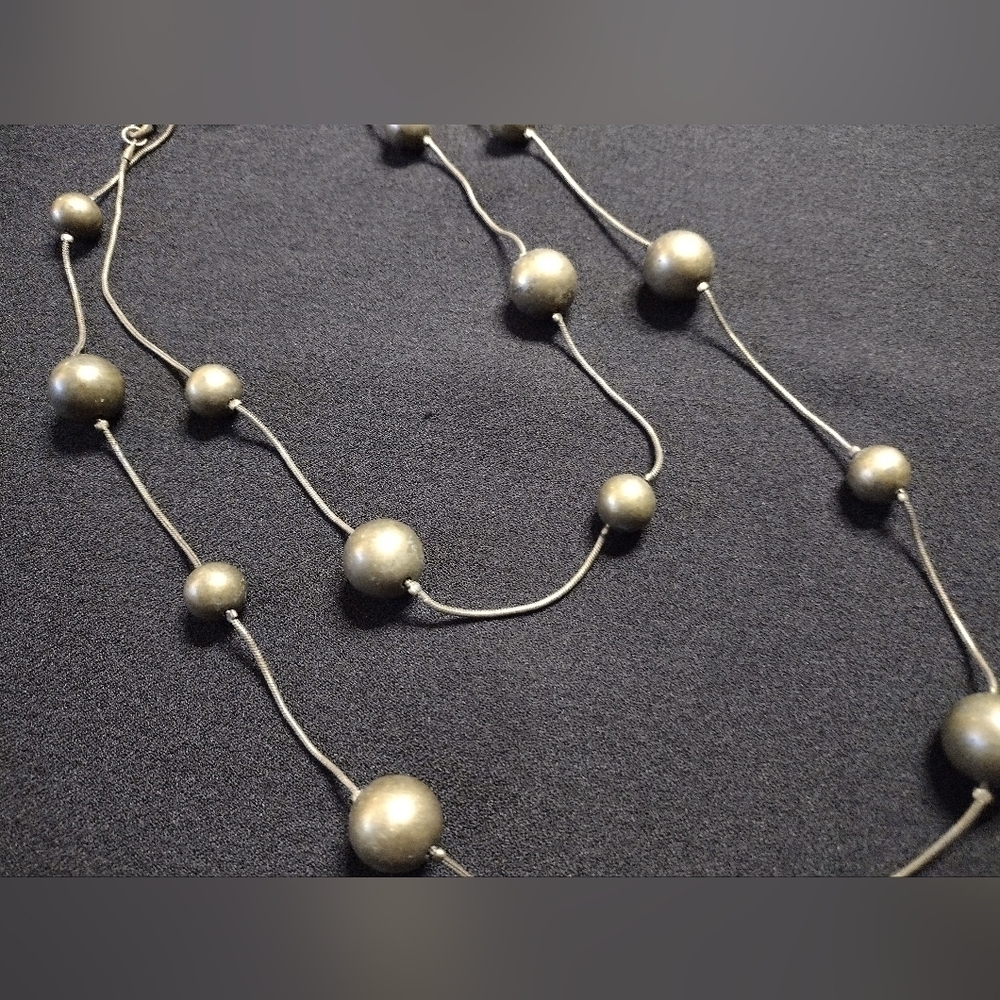 Bronze Gold Beaded Necklace - Picture 5 of 7
